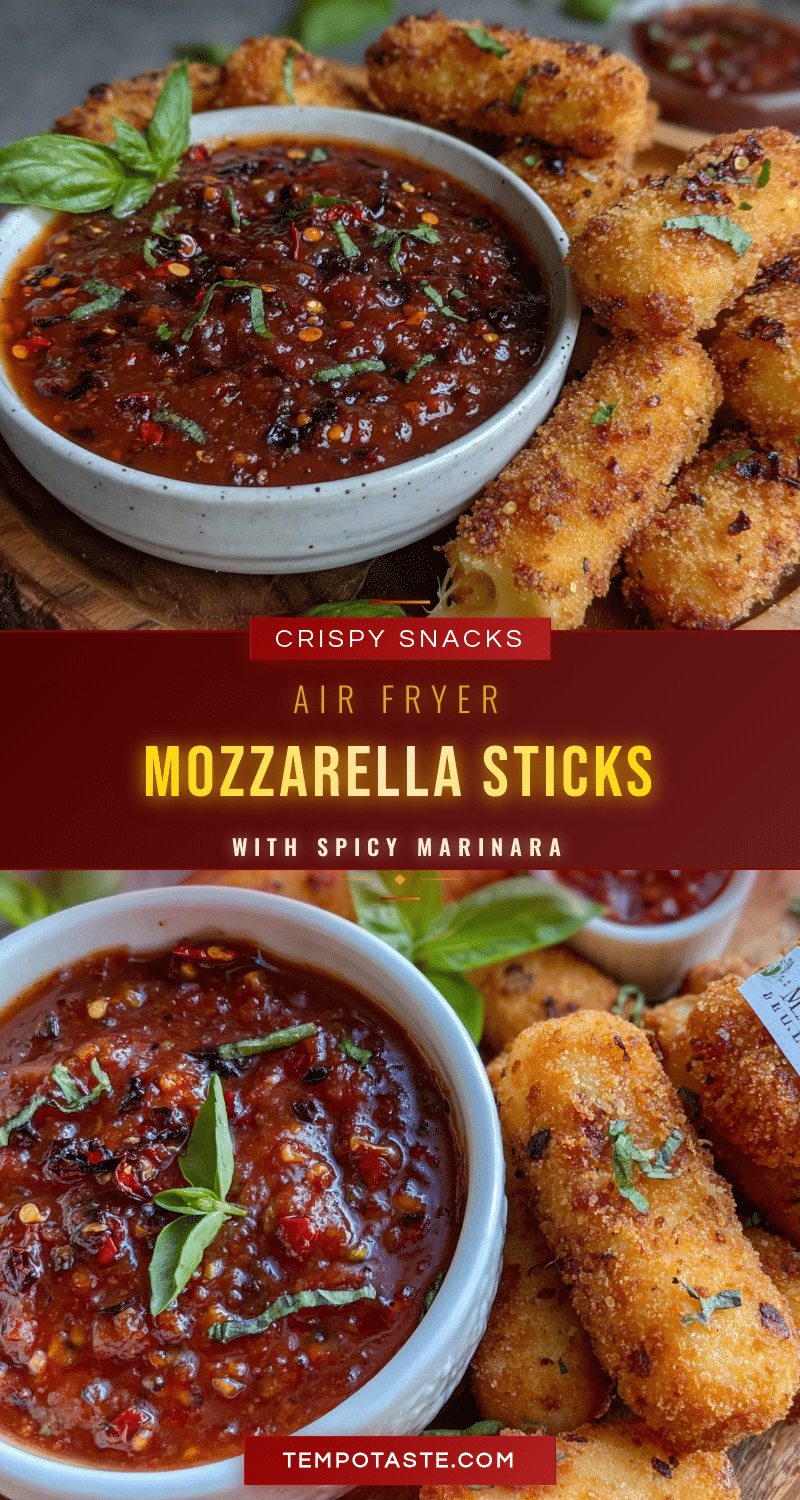 crispy air fryer mozzarella sticks recipe