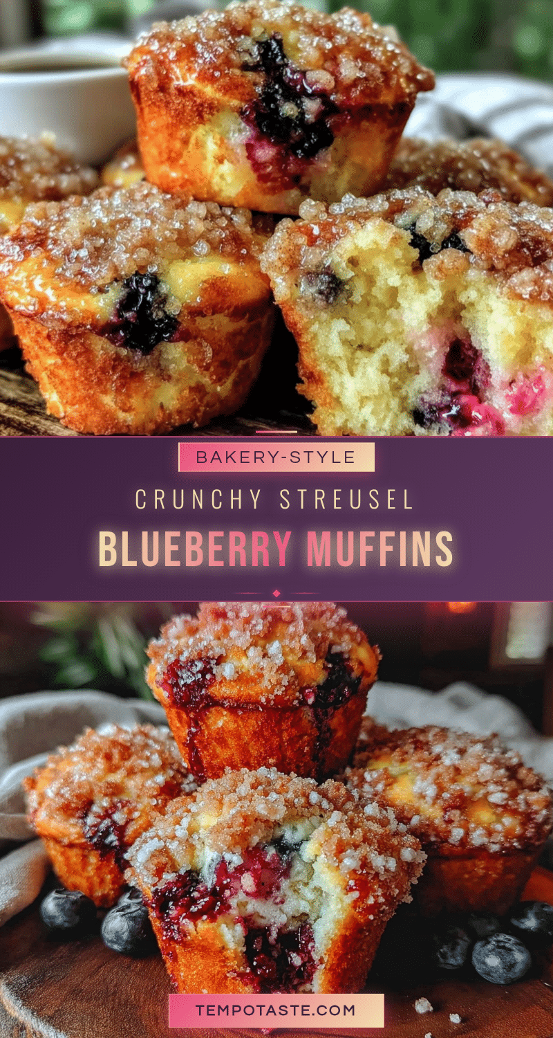 crispy bakery-style blueberry muffins recipe