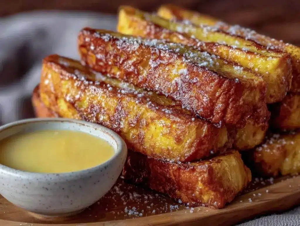 crispy brioche french toast sticks - featured image