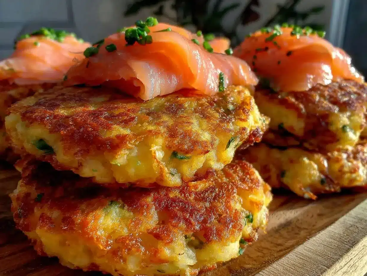 crispy colcannon potato cakes with smoked salmon preparation steps