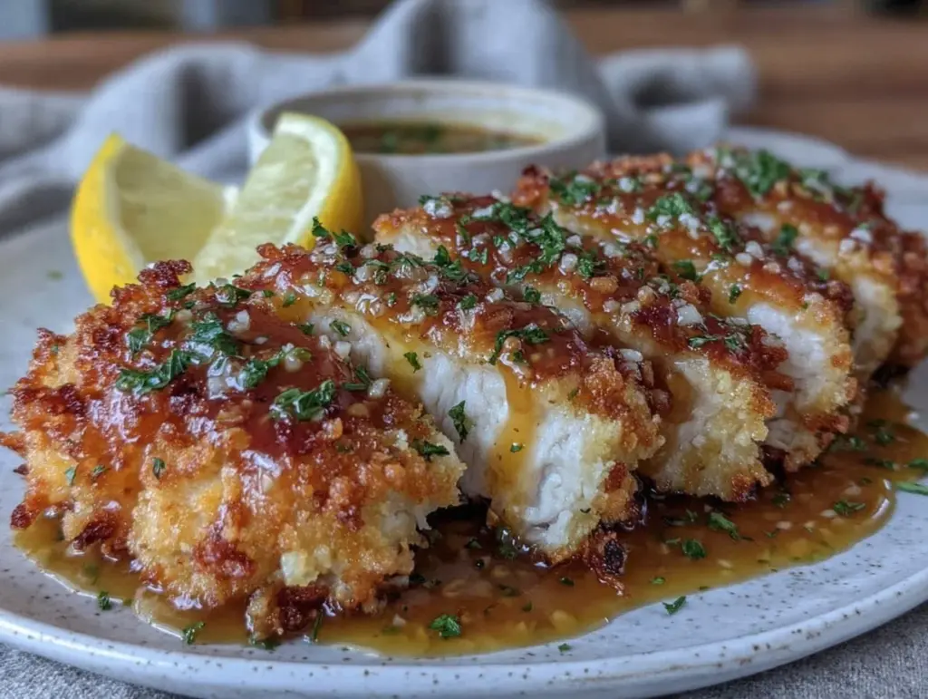 crispy honey dijon panko chicken - featured image