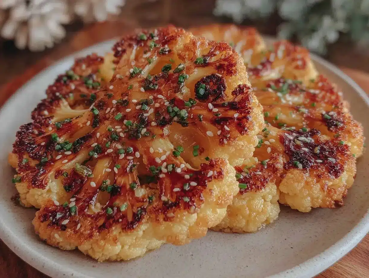 crispy miso butter roasted cauliflower steaks preparation steps