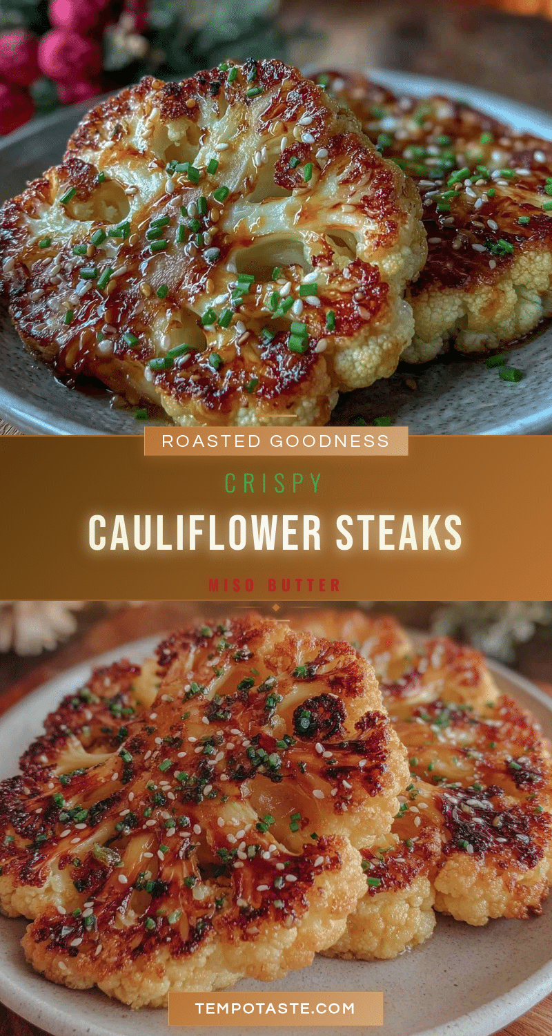 crispy miso butter roasted cauliflower steaks recipe