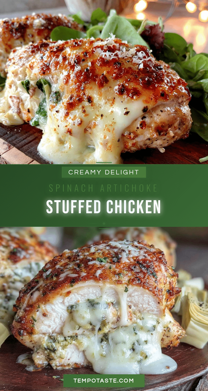 crispy one-pan spinach and artichoke stuffed chicken breast recipe