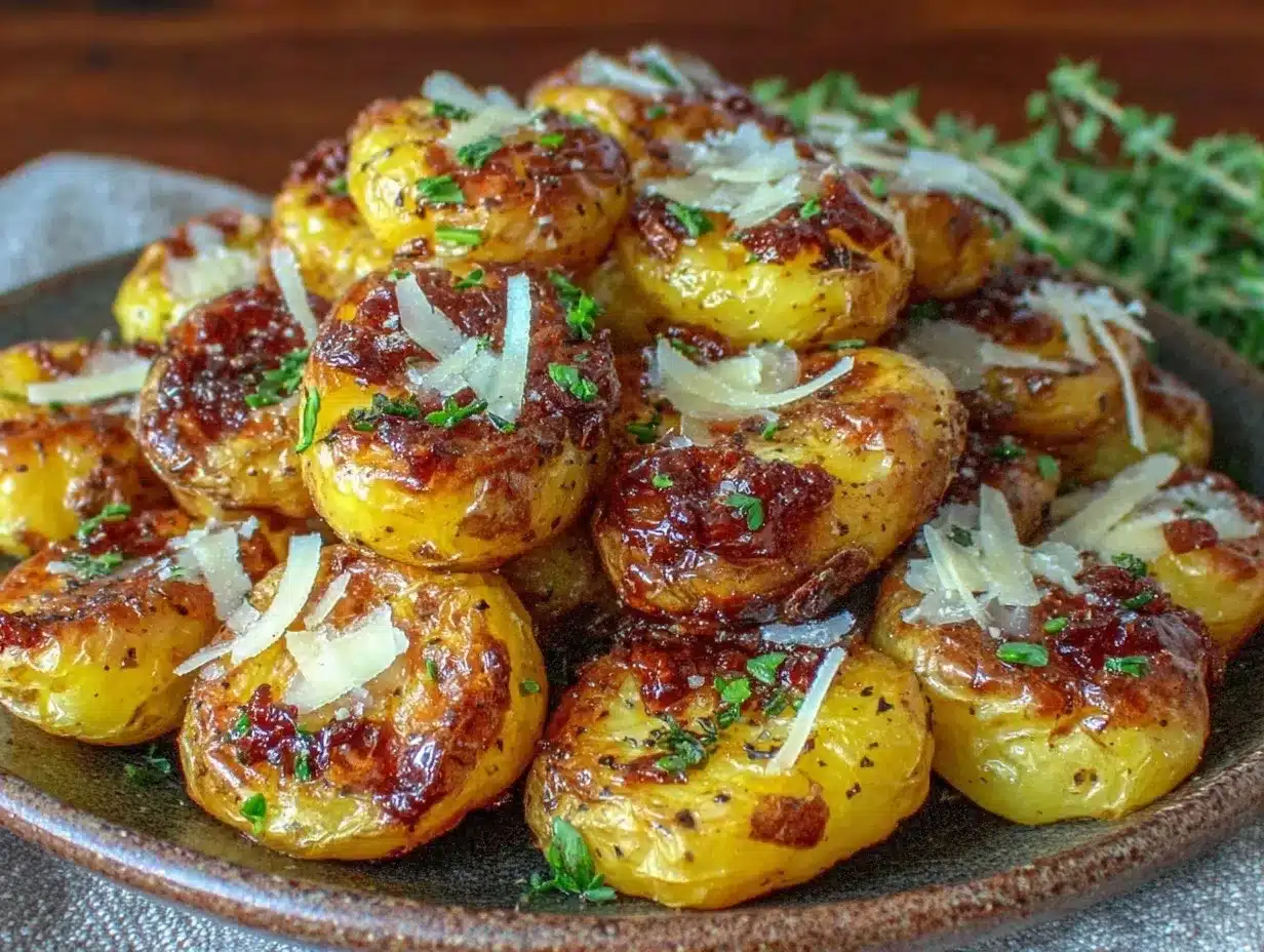 crispy parmesan truffle roasted fingerling potatoes preparation steps