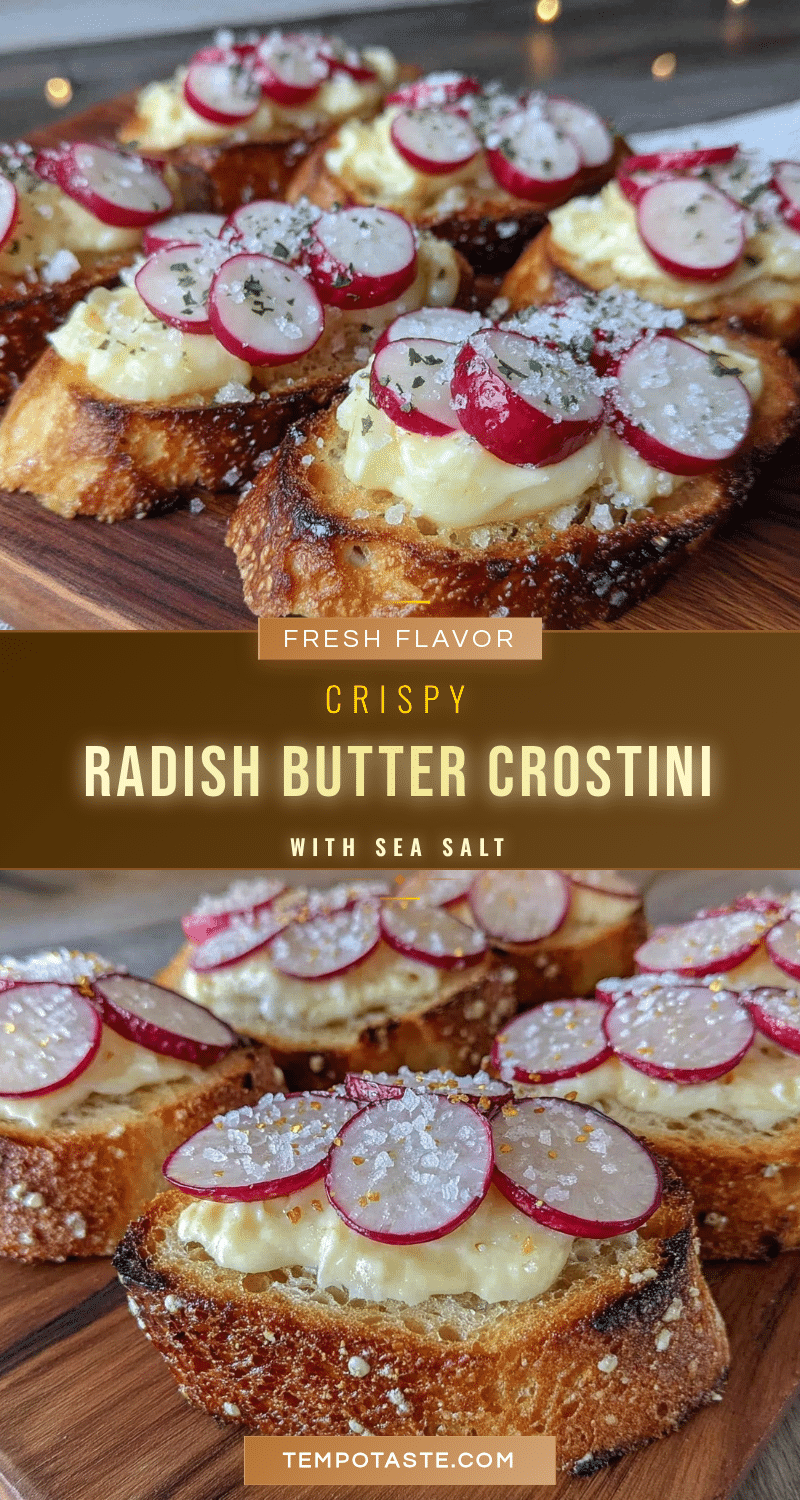 crispy radish and butter crostini recipe