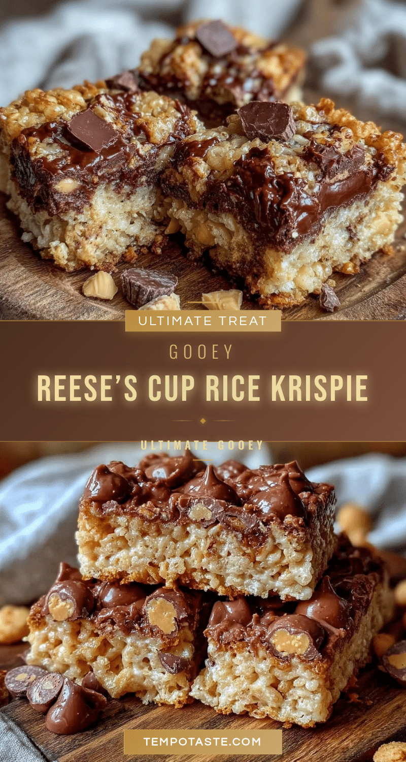 Crispy Reese’s Cup Rice Krispie Treats recipe