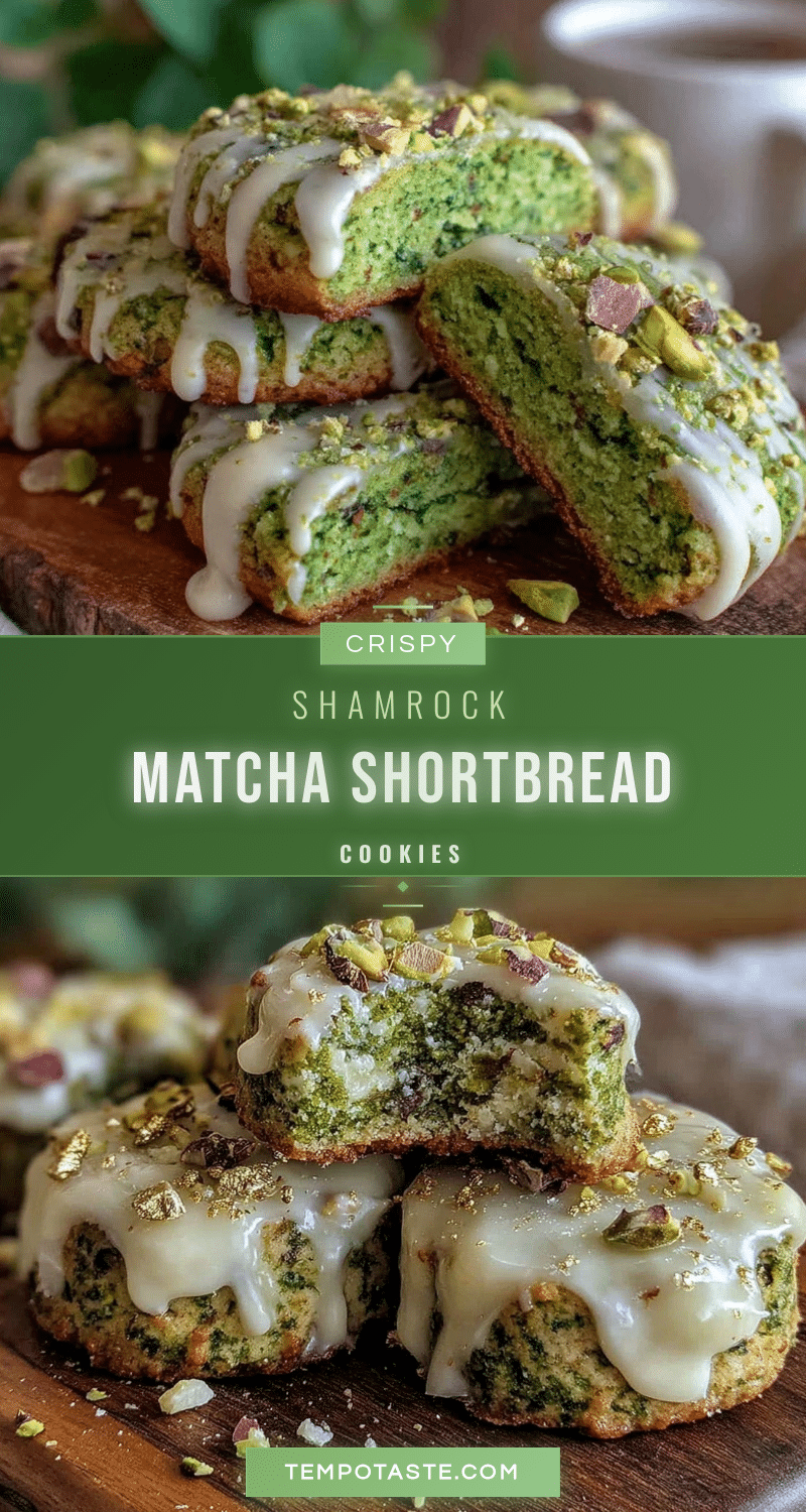 crispy shamrock matcha shortbread cookies recipe