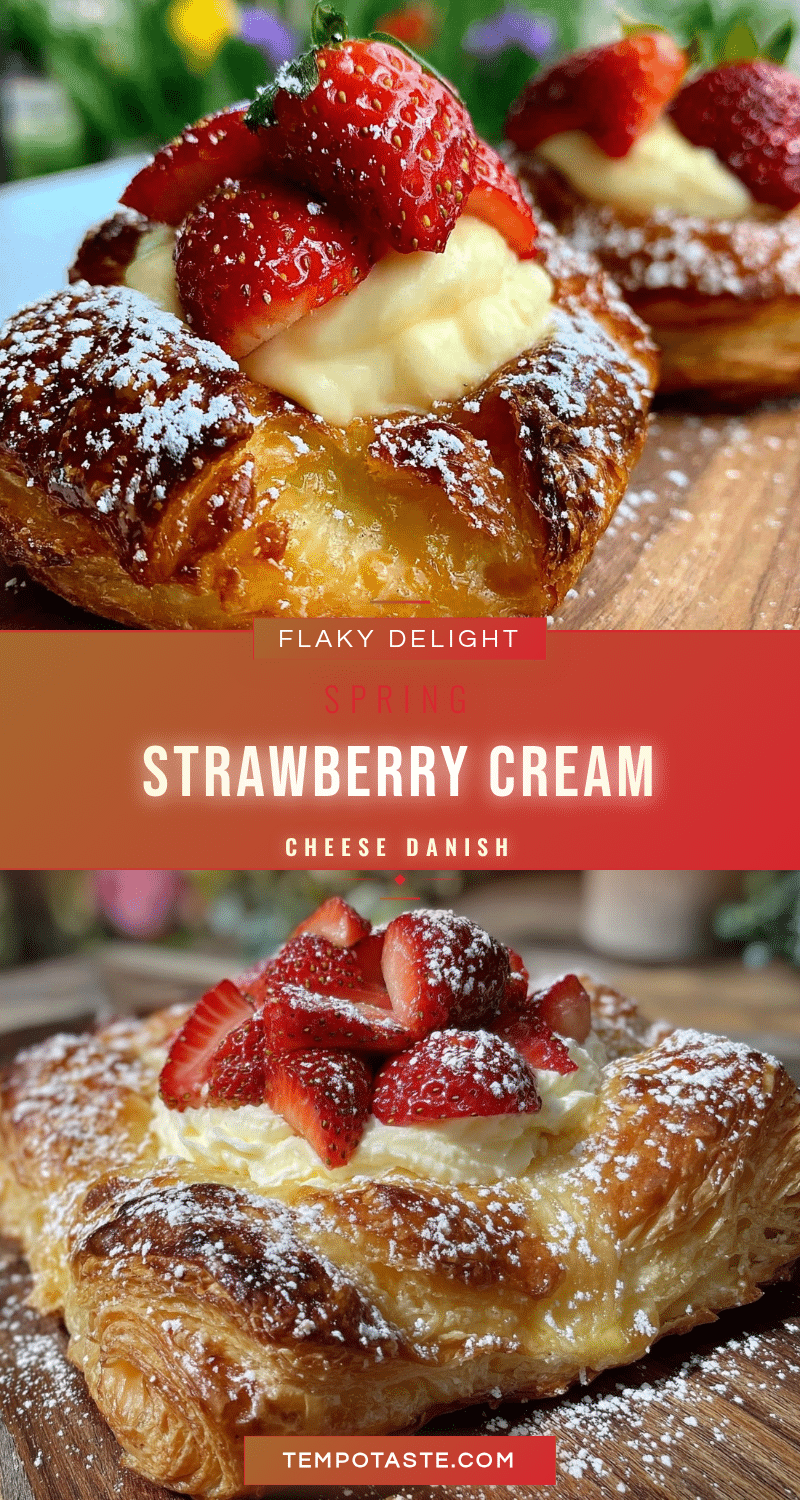 crispy spring strawberry cream cheese danish recipe