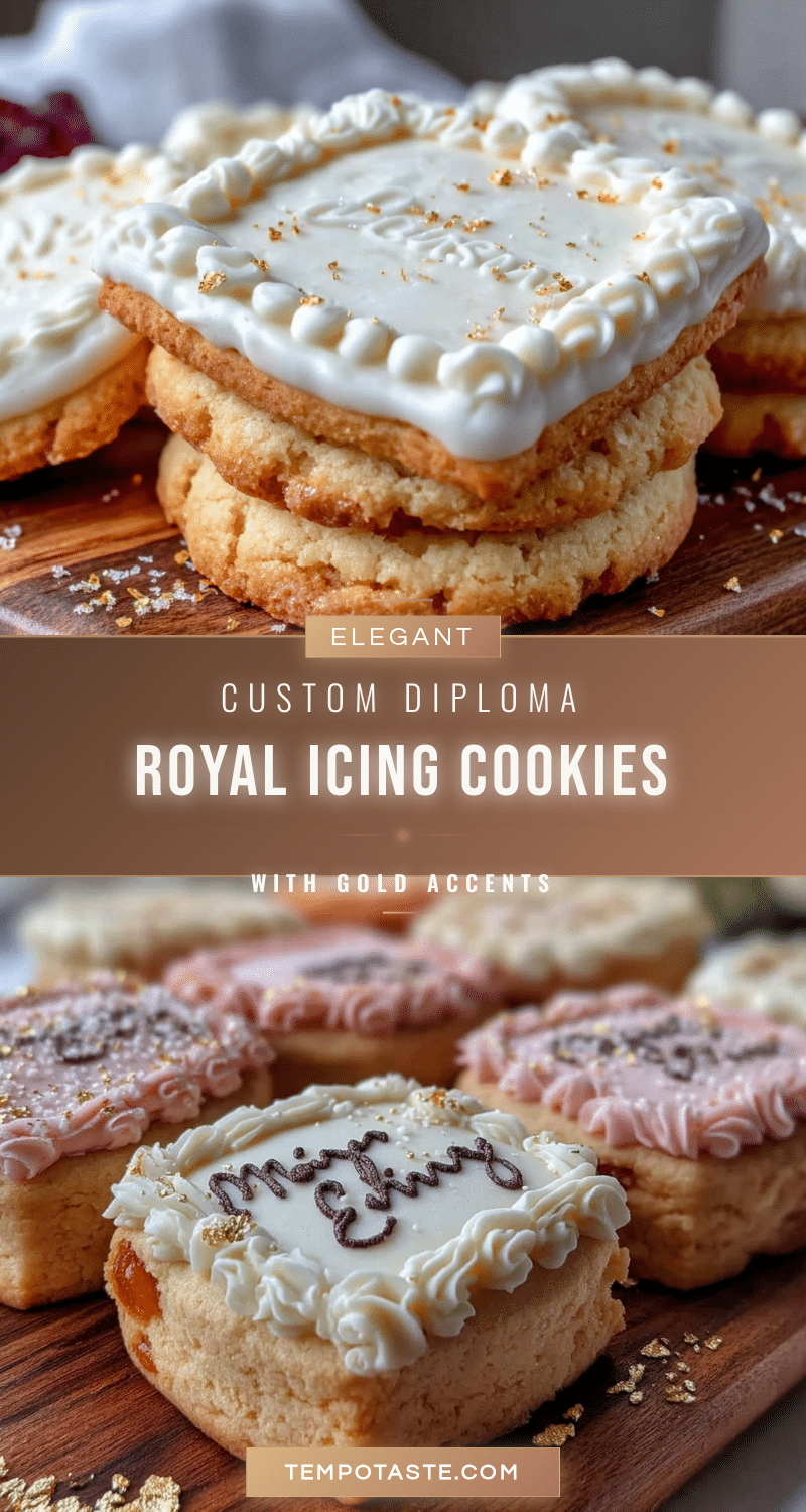 custom diploma royal icing sugar cookies recipe