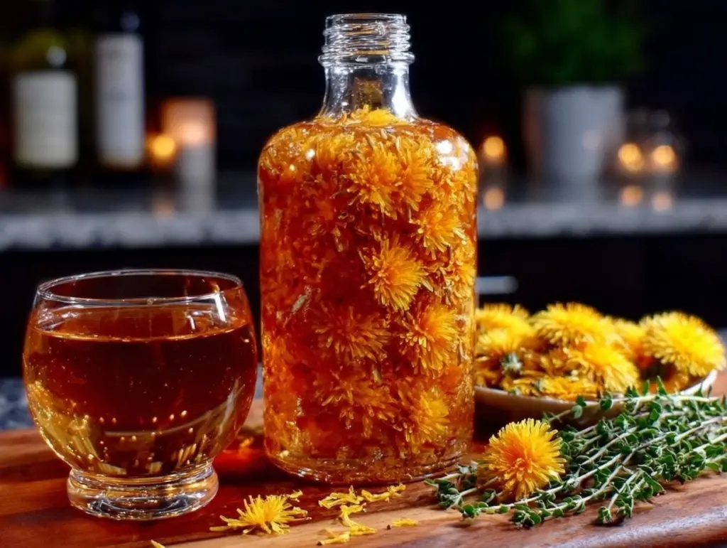 dandelion petal wine recipe - featured image
