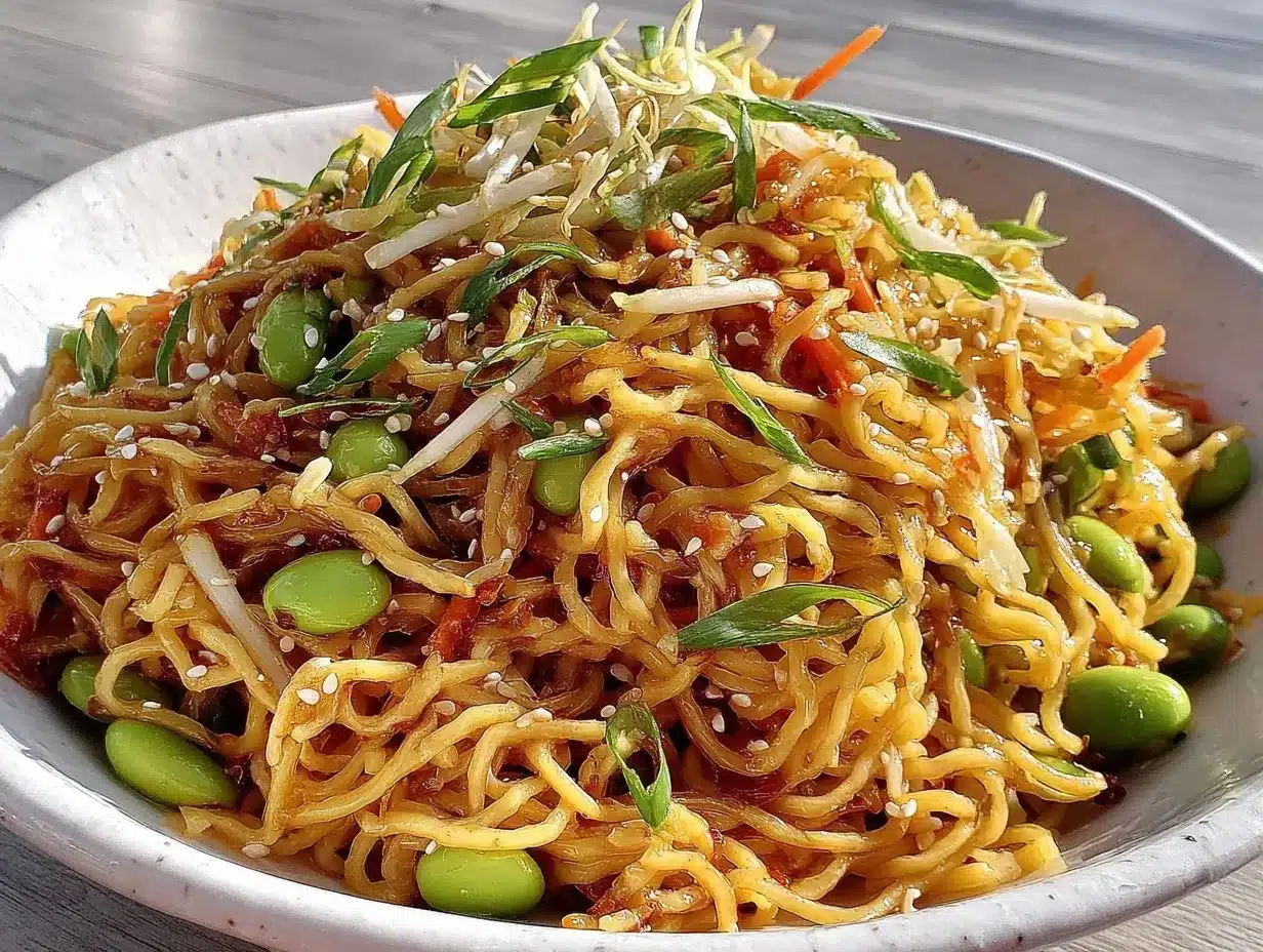 easy asian sesame noodle salad preparation steps