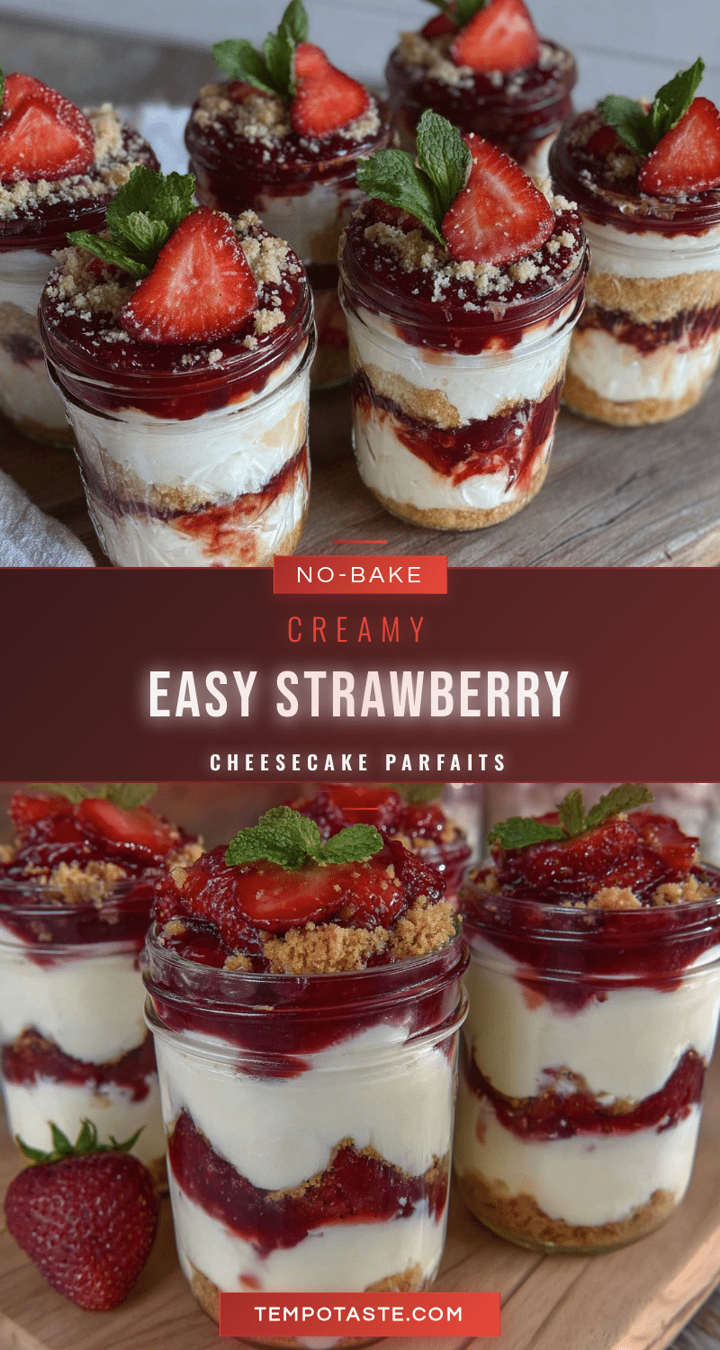 easy no-bake strawberry cheesecake parfaits recipe