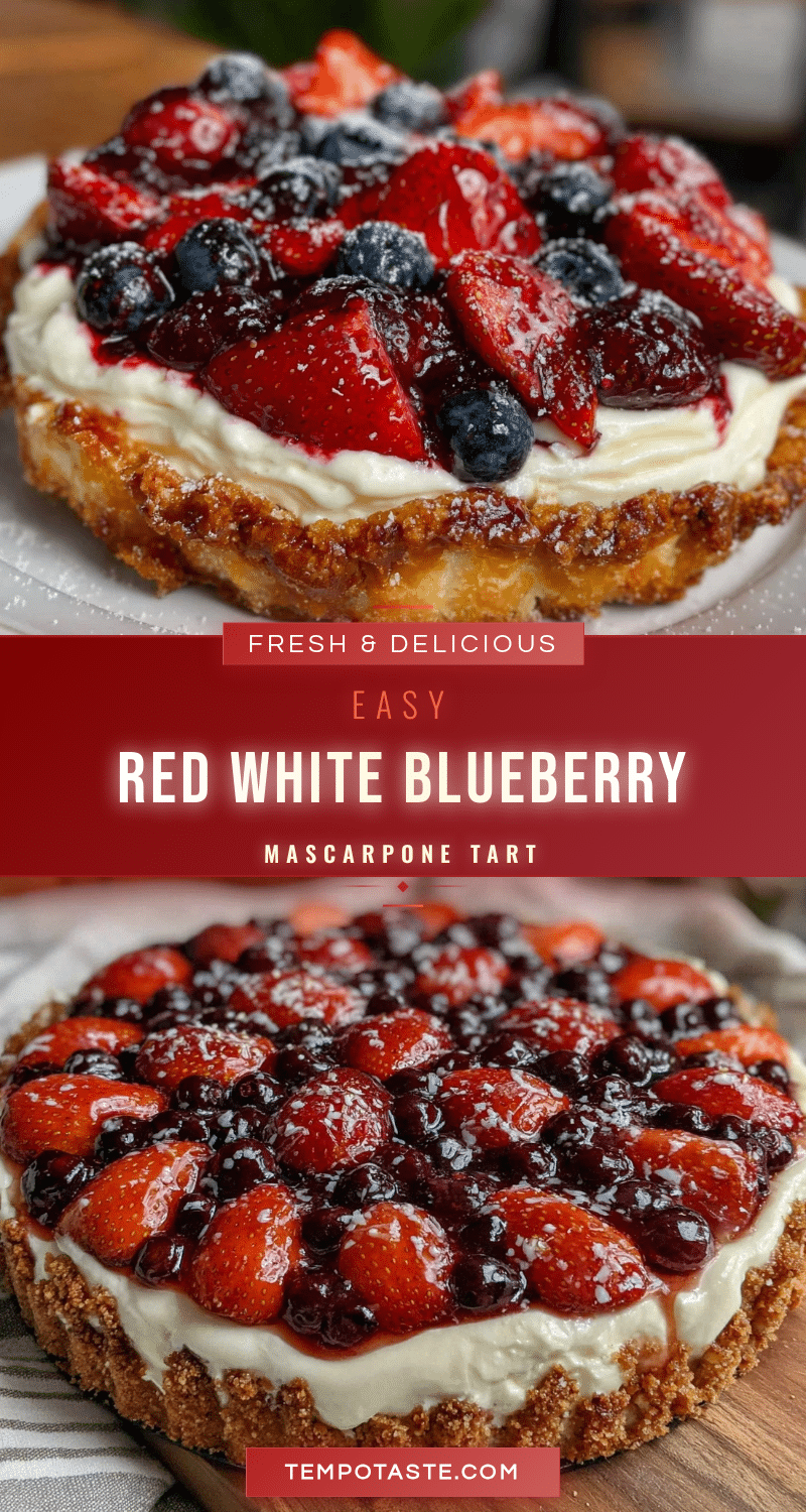 Easy Red White and Blue Berry Tart recipe