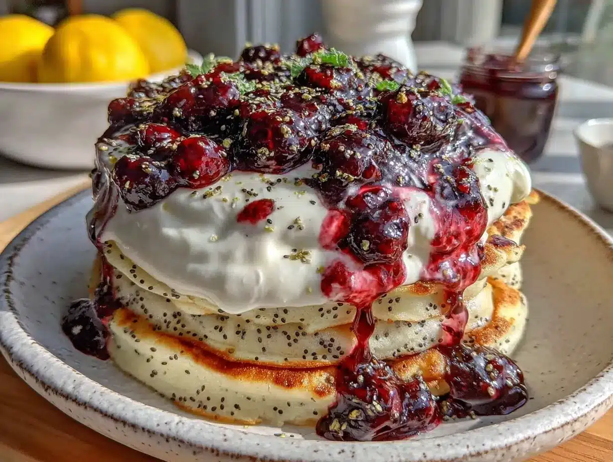 fluffy lemon poppyseed waffles preparation steps