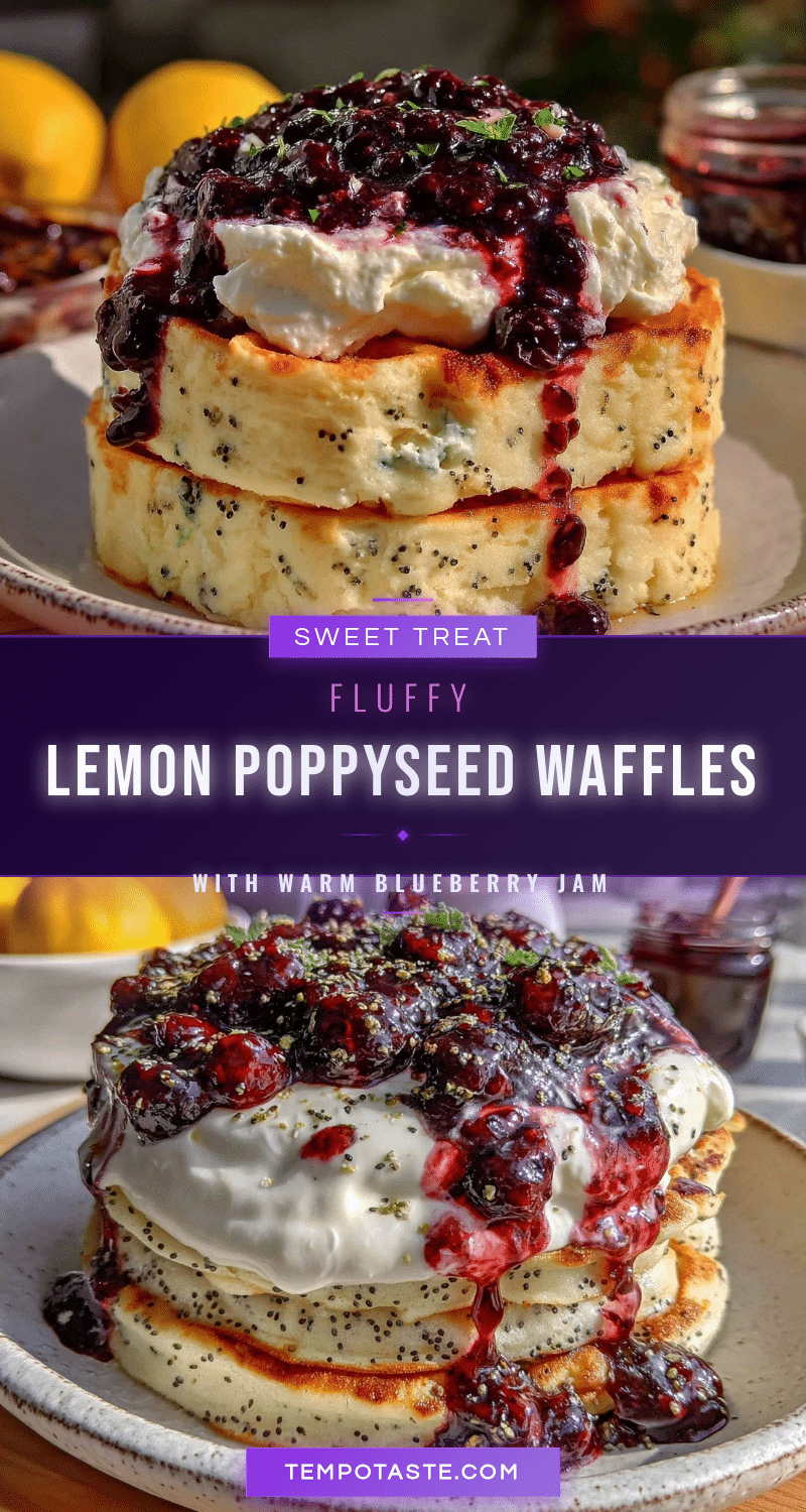fluffy lemon poppyseed waffles recipe