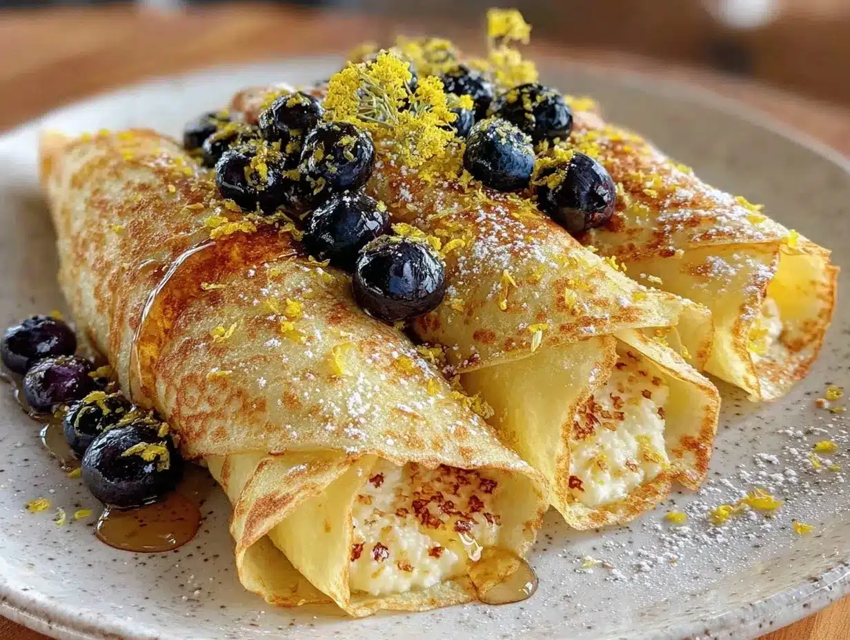fluffy lemon ricotta crepes preparation steps