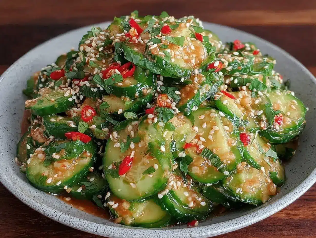 fresh asian cucumber salad preparation steps
