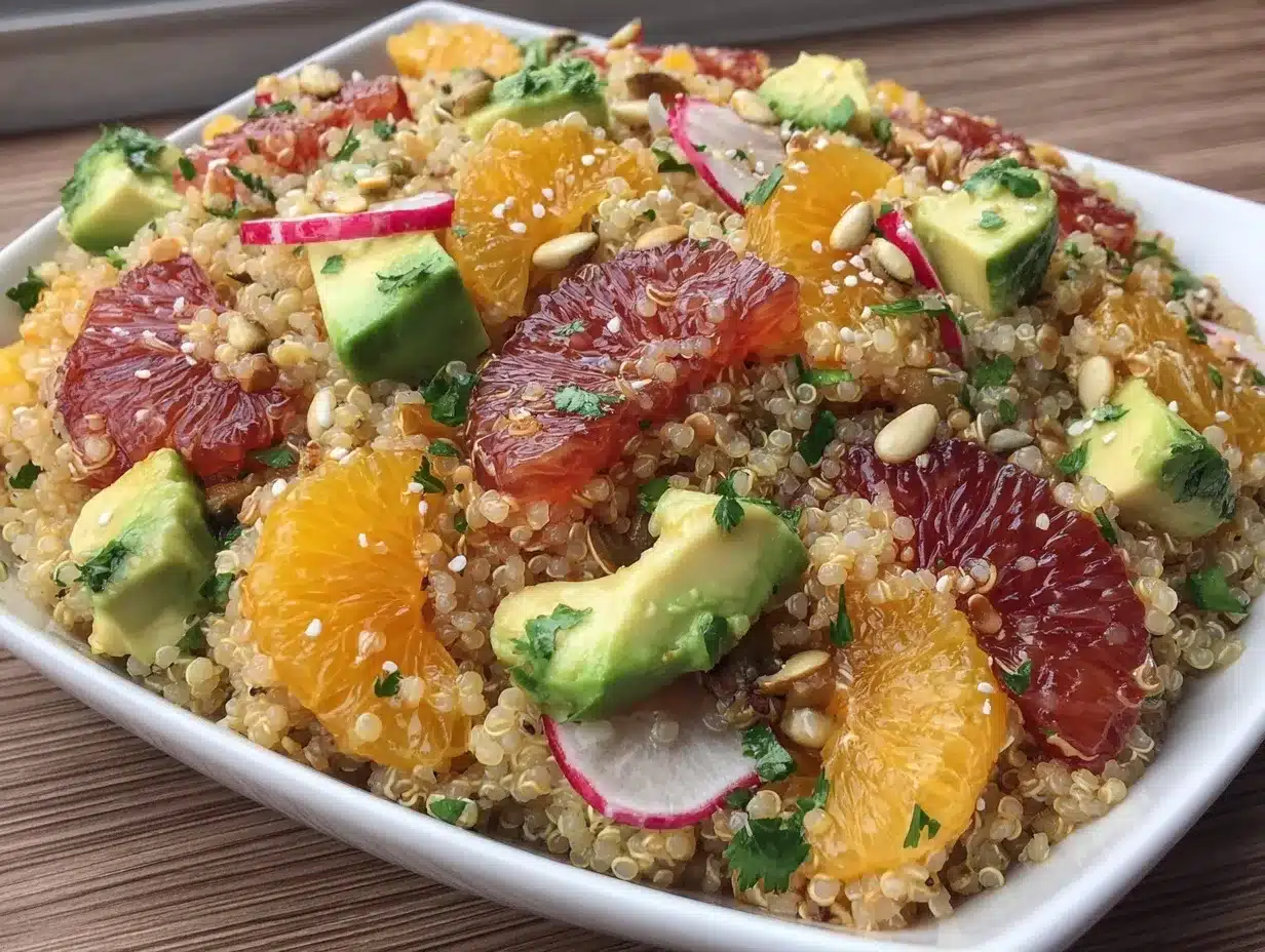 fresh citrus avocado quinoa salad preparation steps