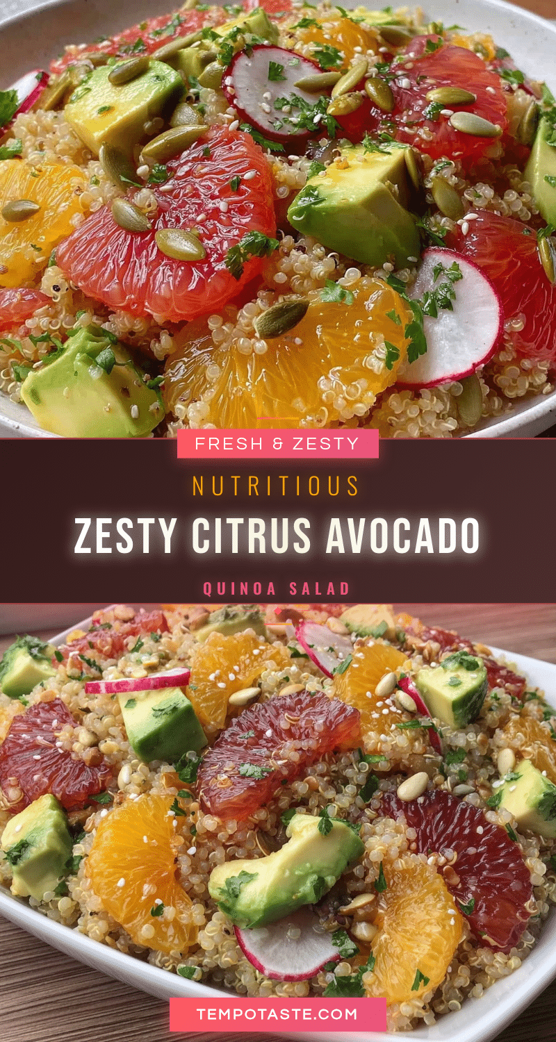 fresh citrus avocado quinoa salad recipe