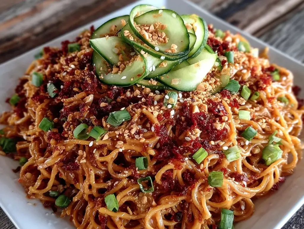 fresh cold sesame noodles - featured image