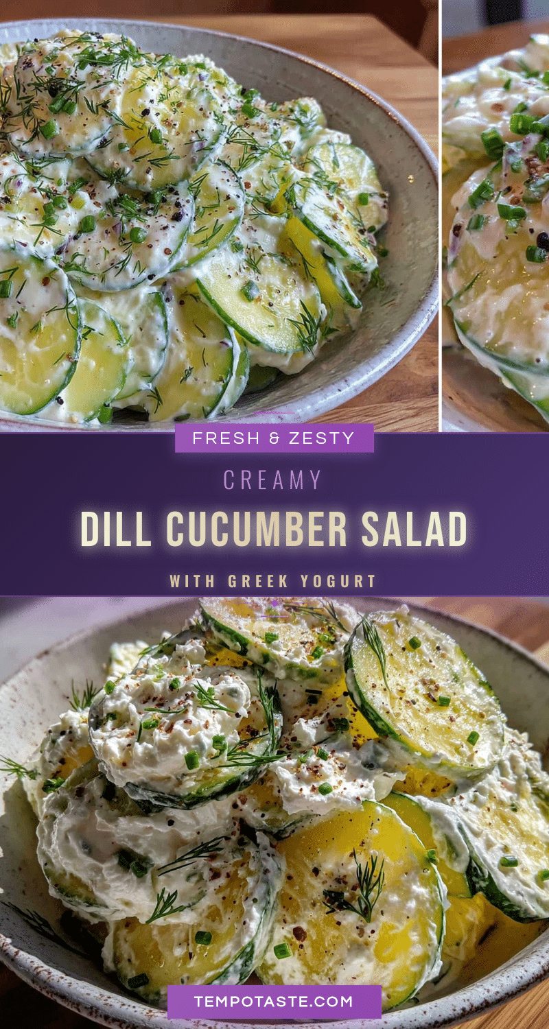 fresh creamy dill cucumber salad recipe