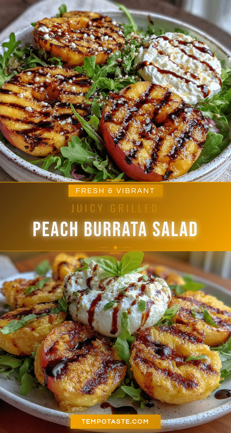 fresh grilled peach burrata salad recipe