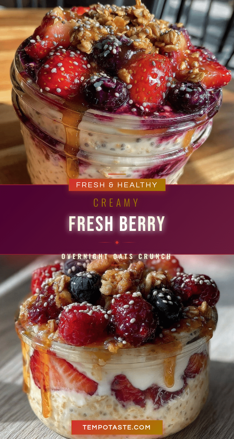 fresh healthy berry overnight oats recipe