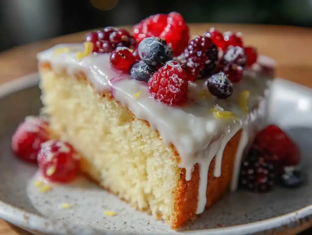 fresh lemon elderflower cake preparation steps