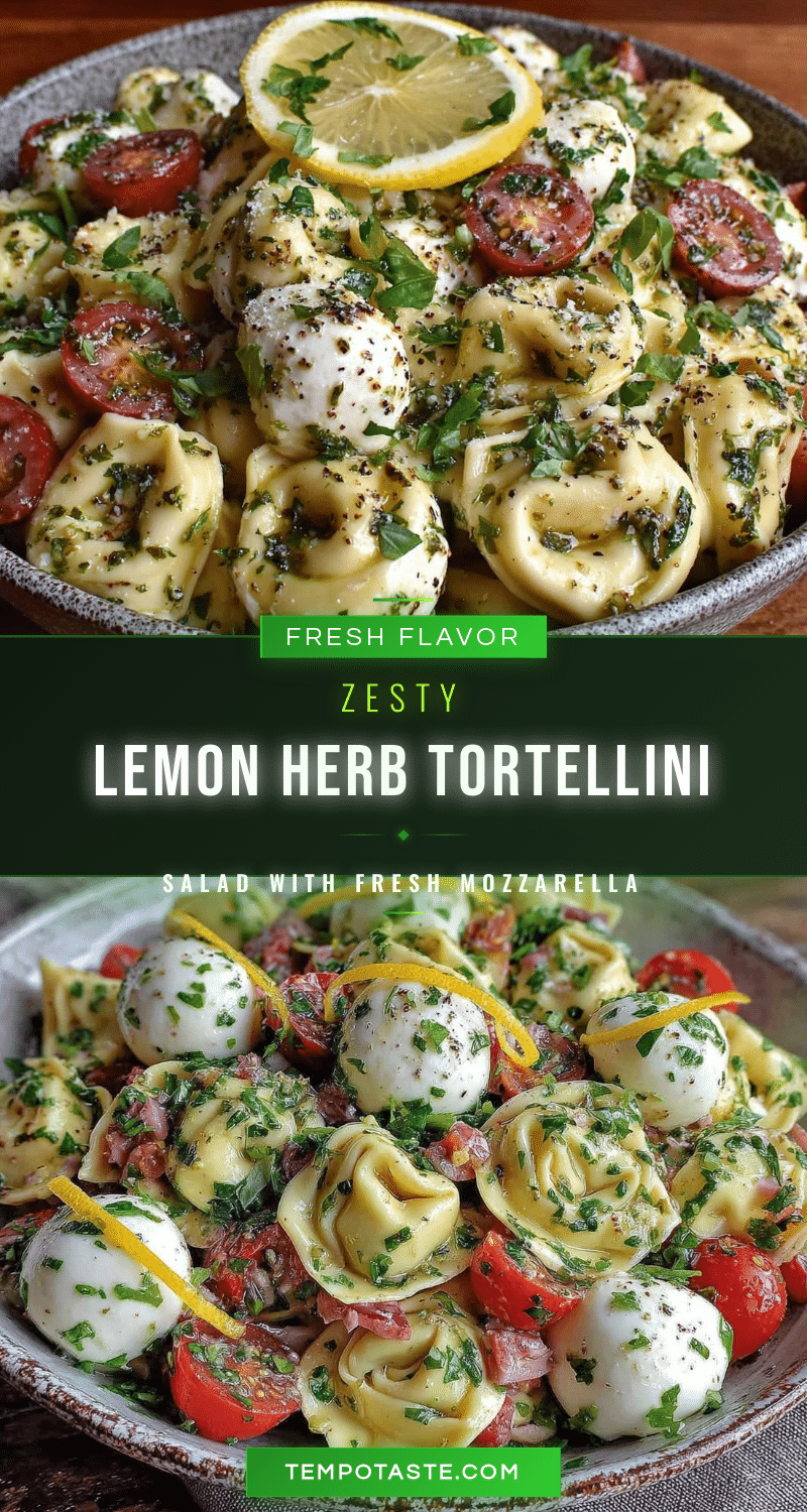 fresh lemon herb tortellini salad recipe