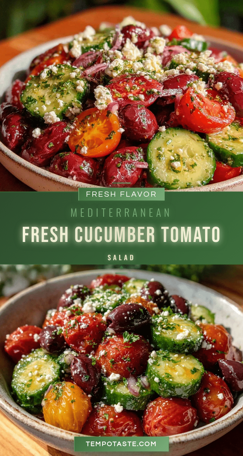 Fresh Mediterranean Cucumber Tomato Salad recipe