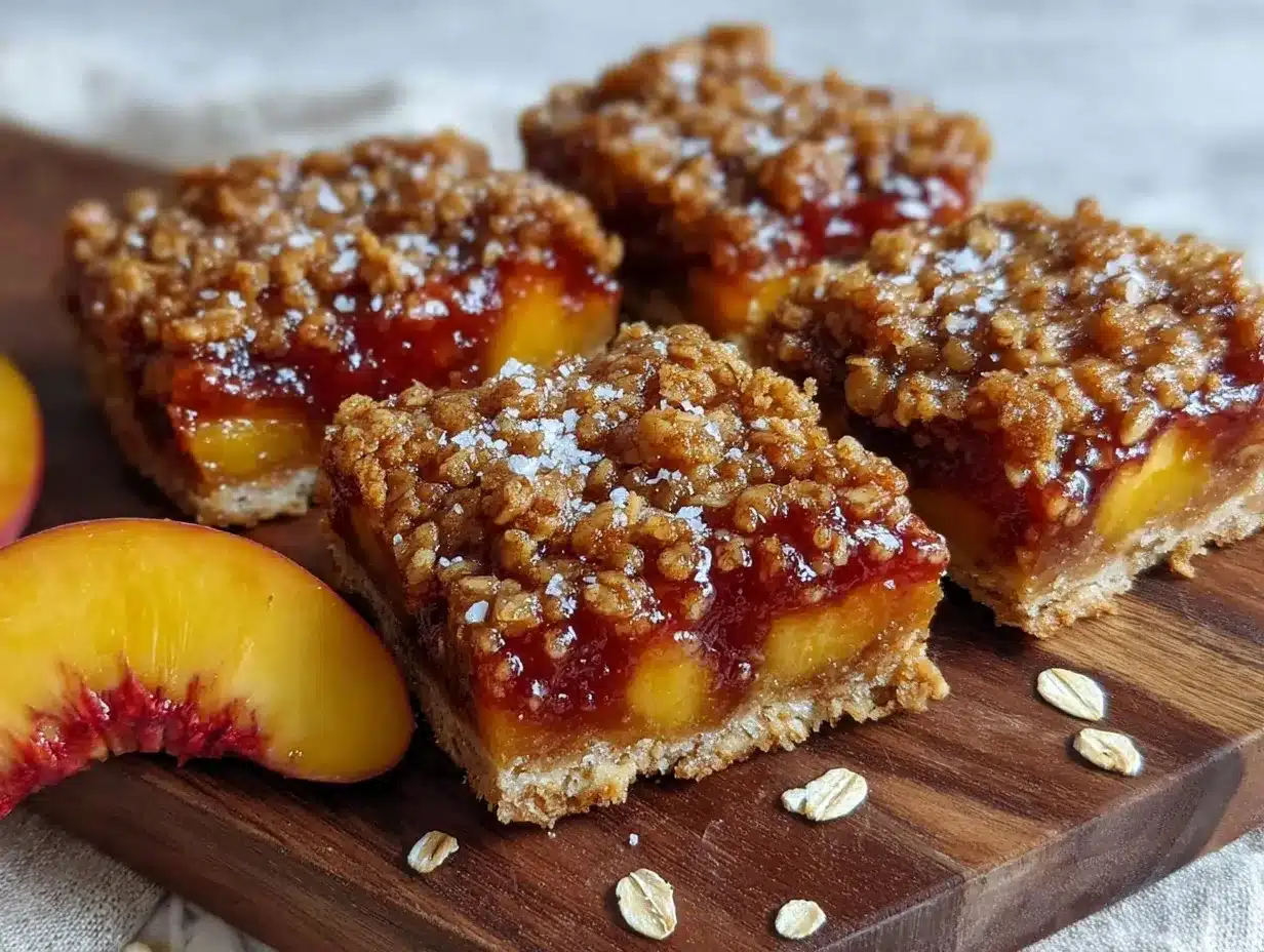 fresh peach cobbler bars preparation steps