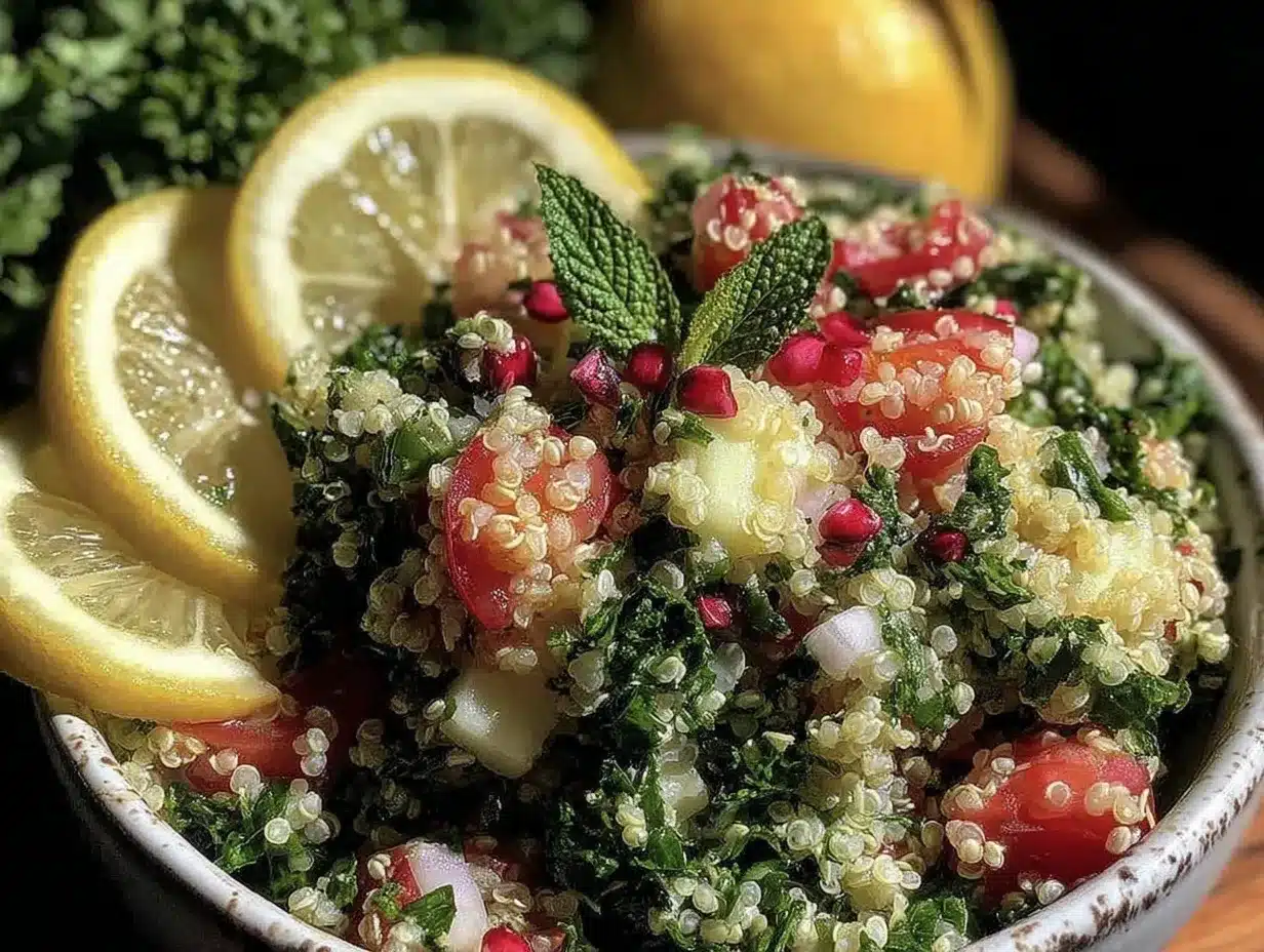 fresh quinoa tabbouleh salad preparation steps