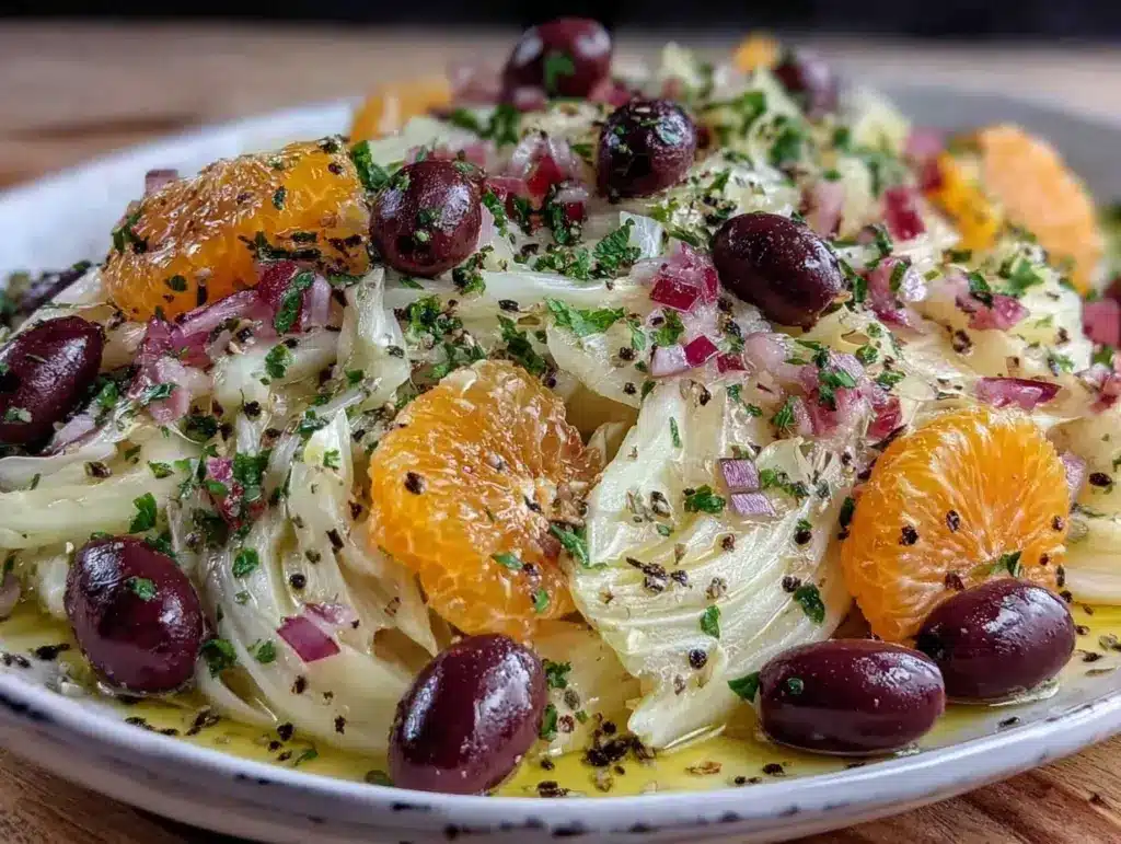 fresh shaved fennel and orange salad - featured image