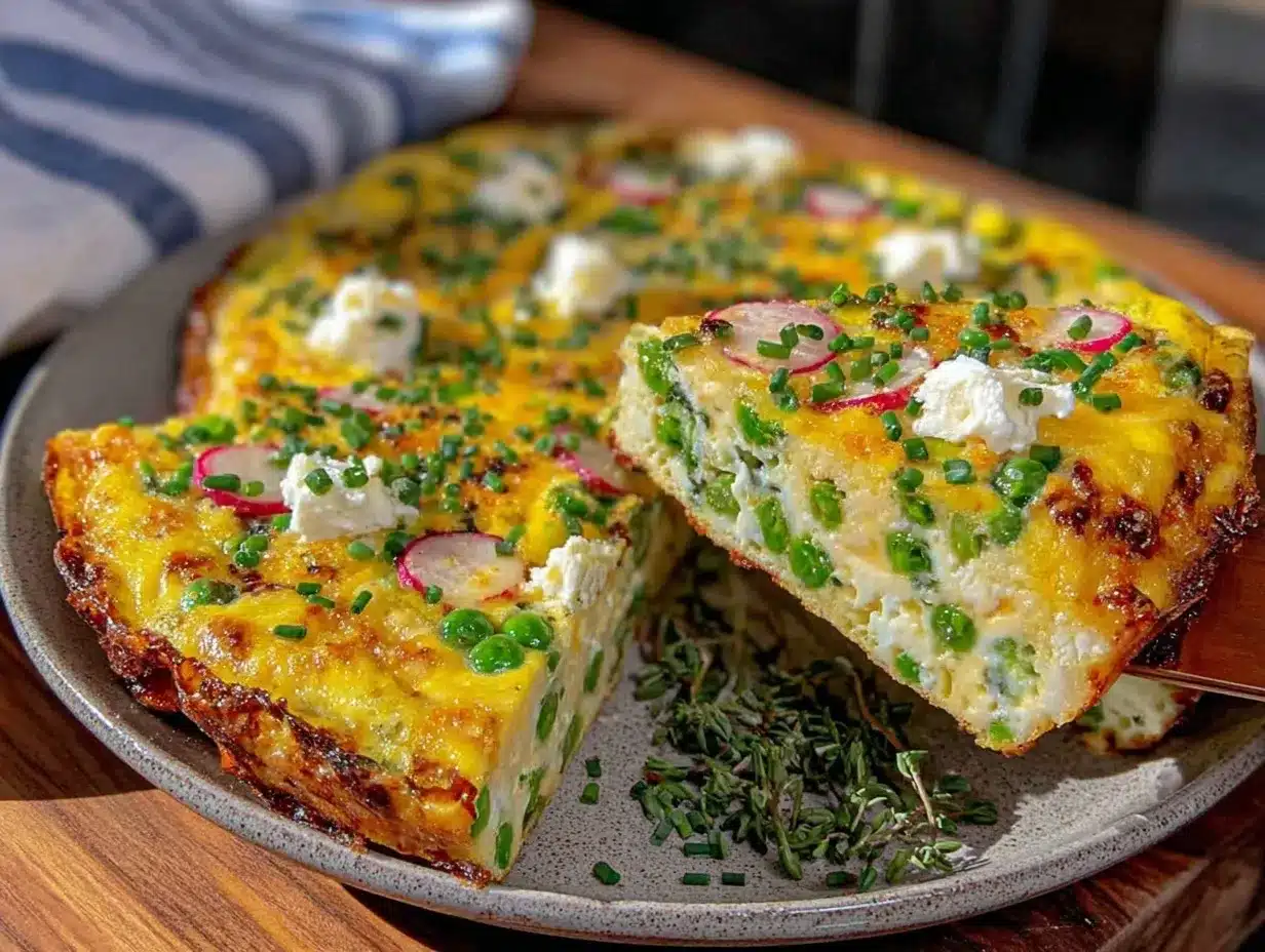 fresh spring vegetable frittata preparation steps
