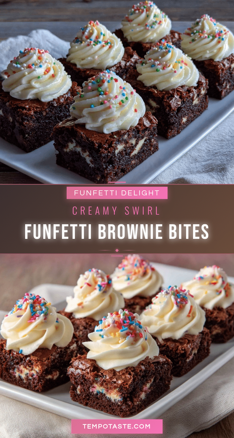 Funfetti Graduation Brownie Bites recipe