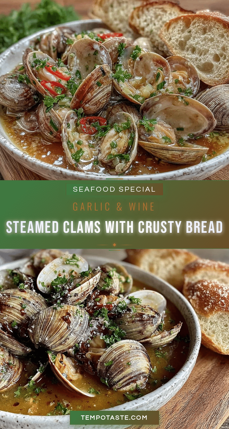 garlic white wine steamed clams recipe