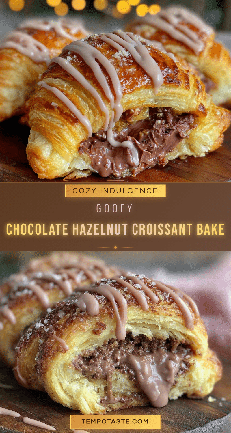 gooey chocolate hazelnut croissant bake recipe