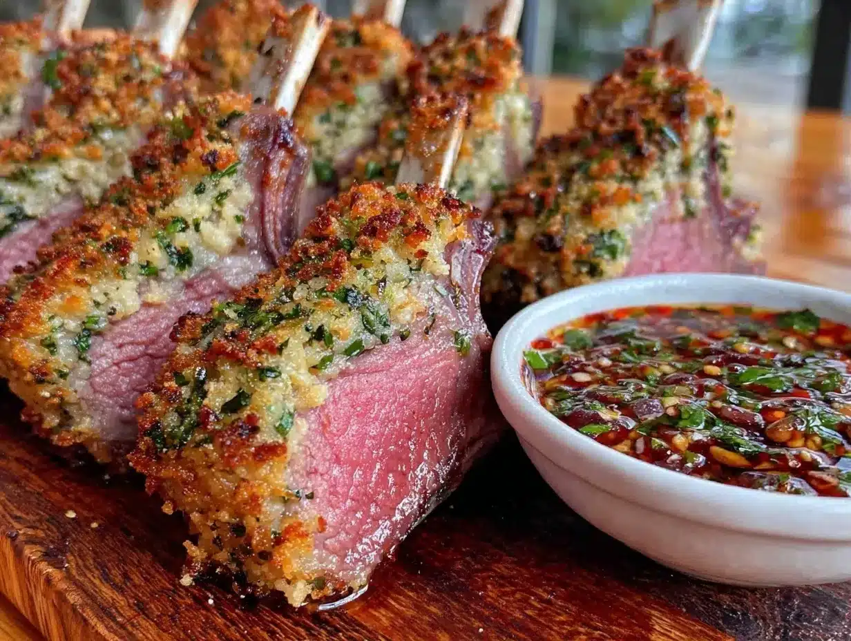 herb-crusted rack of lamb preparation steps