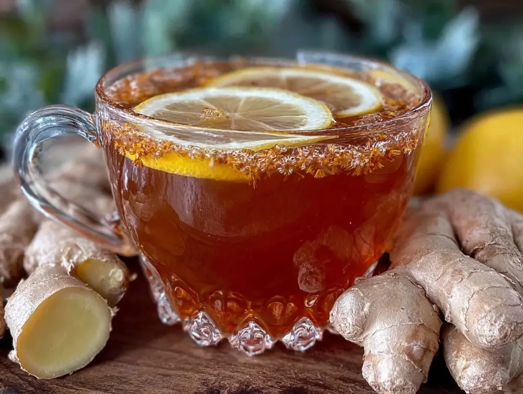 honey lemon dandelion tea - featured image