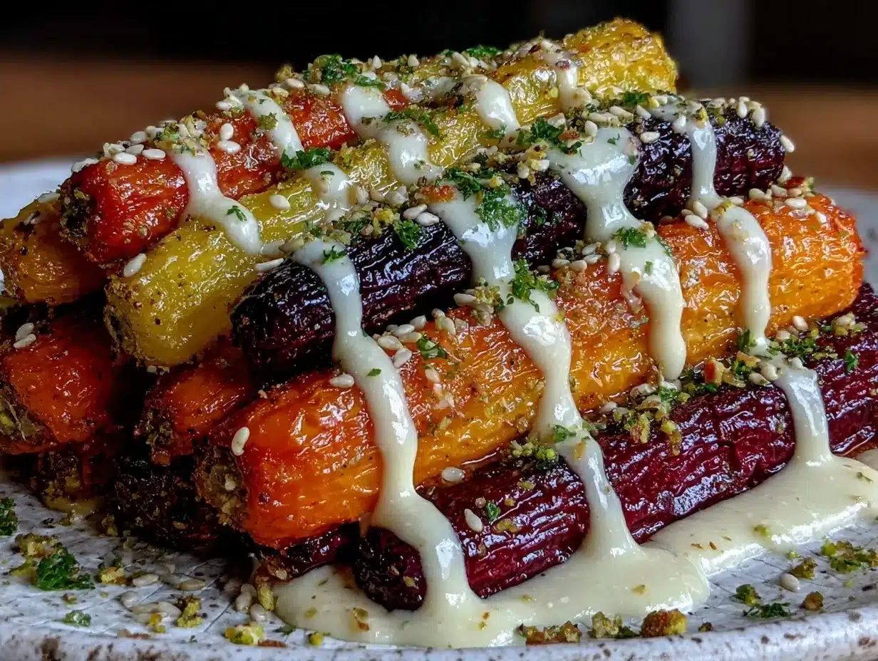 honey roasted rainbow carrots preparation steps