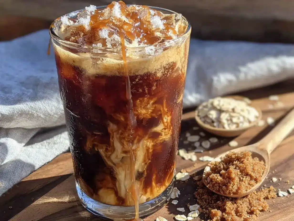 iced brown sugar oat milk shaken espresso preparation steps