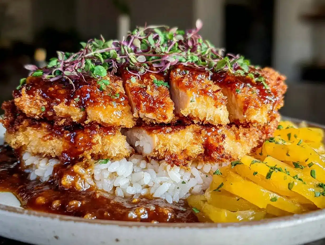 Japanese chicken katsu curry preparation steps