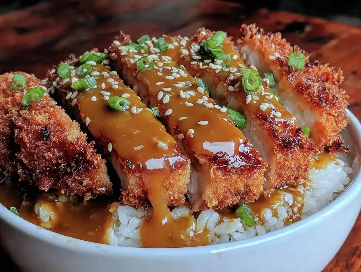 Japanese Chicken Katsu Curry Rice Bowl preparation steps