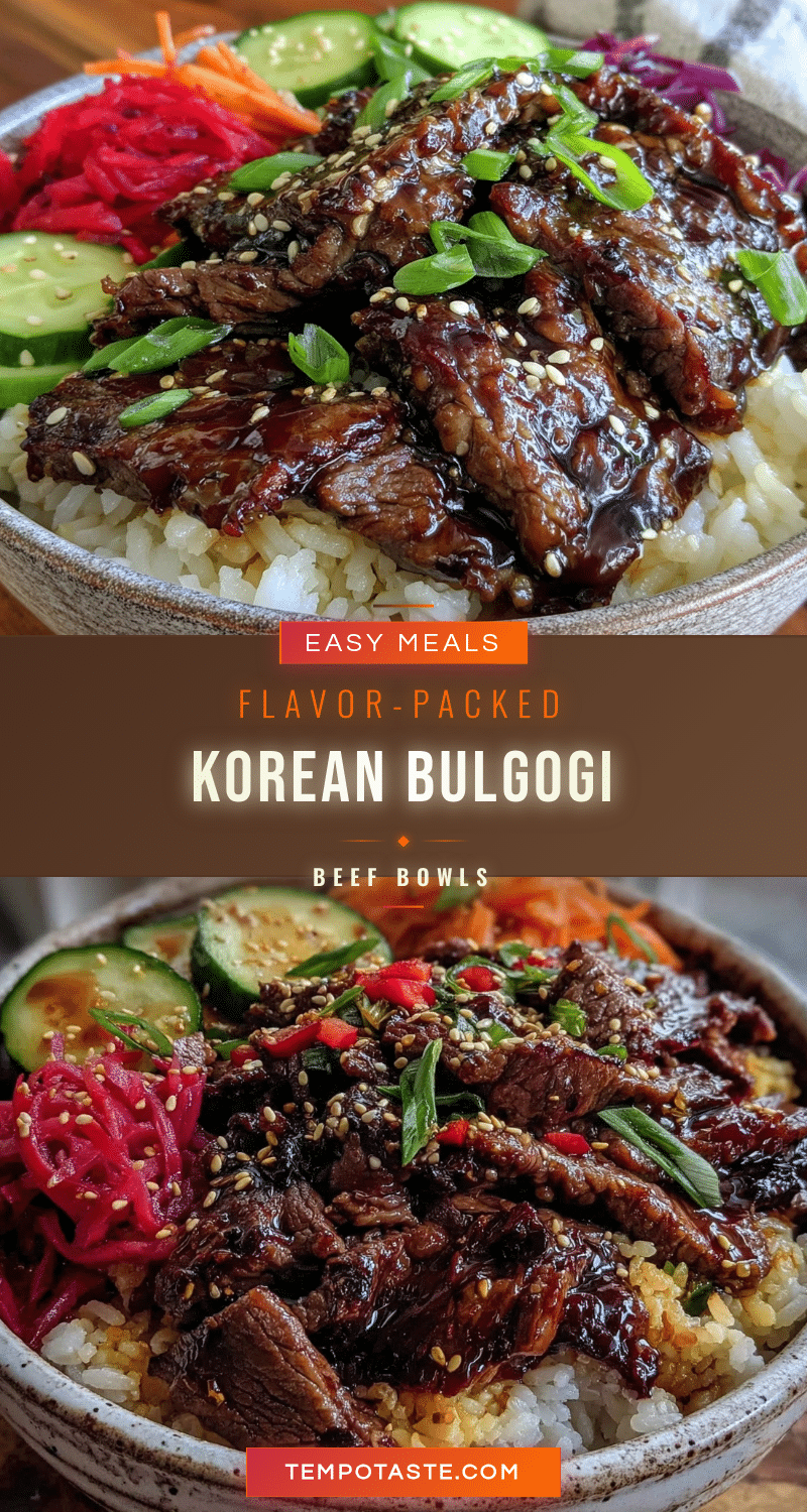 Korean bulgogi beef bowls recipe