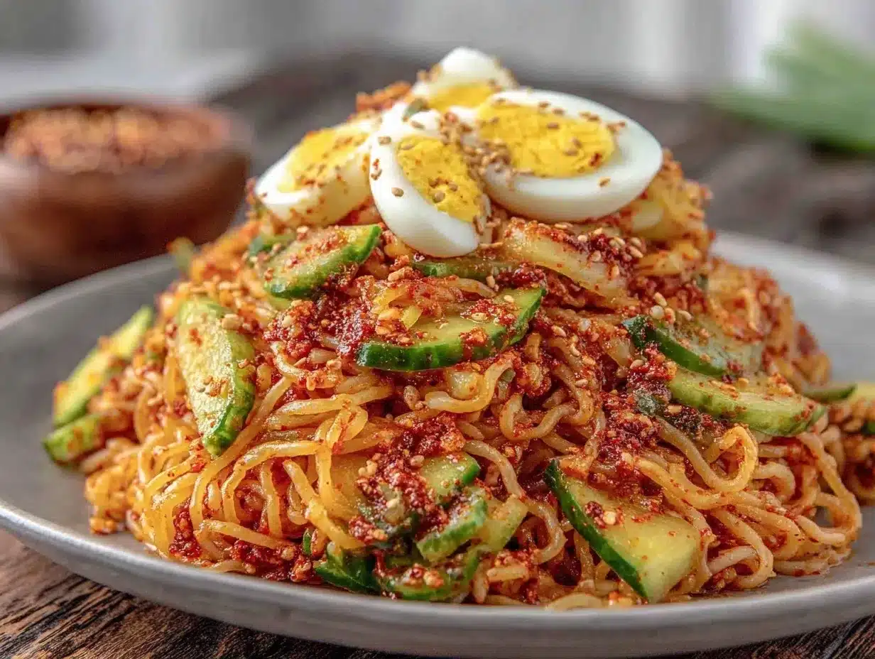 Korean cold noodles preparation steps