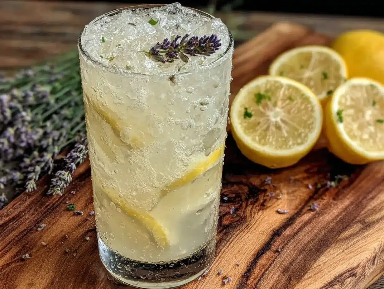 lavender gin fizz cocktail preparation steps