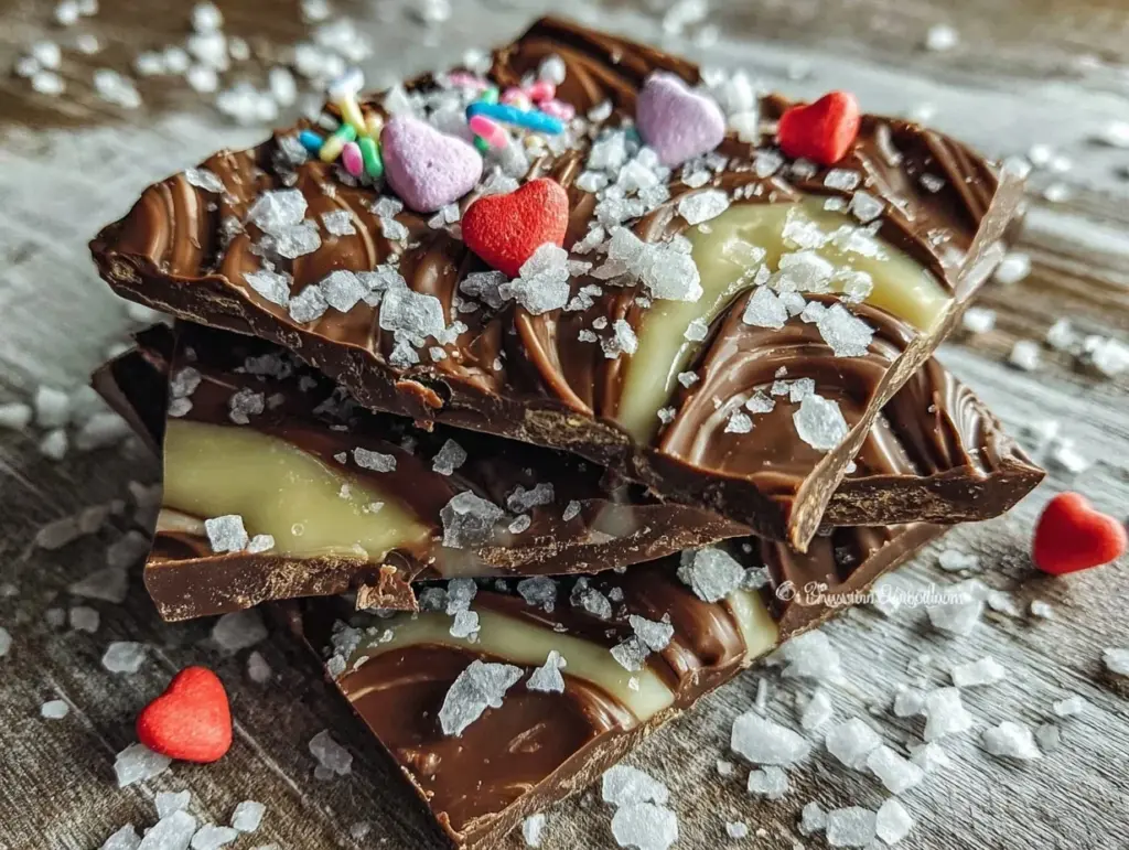 leftover Valentine candy bark - featured image