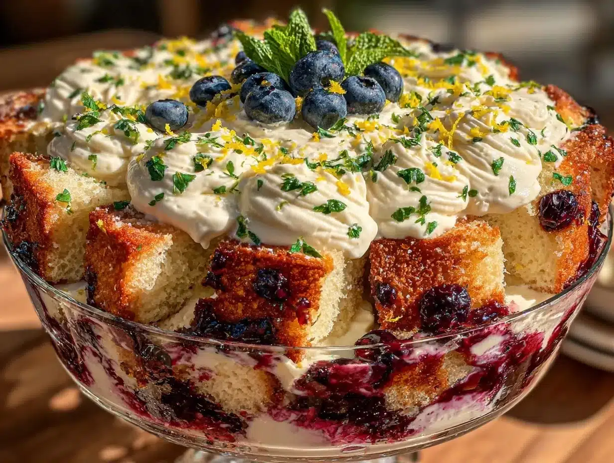 lemon blueberry trifle preparation steps