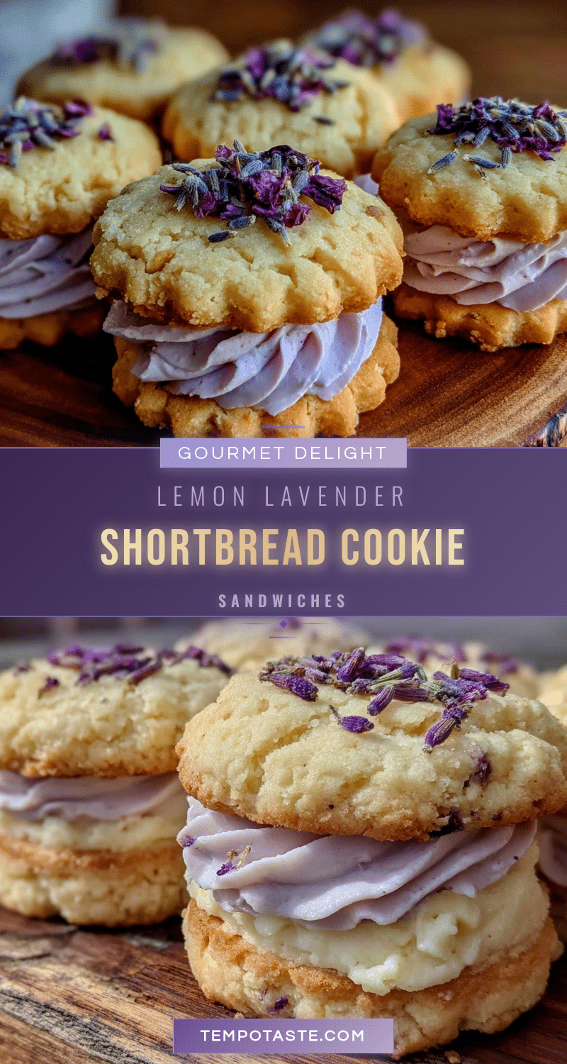 lemon lavender shortbread cookie sandwiches recipe